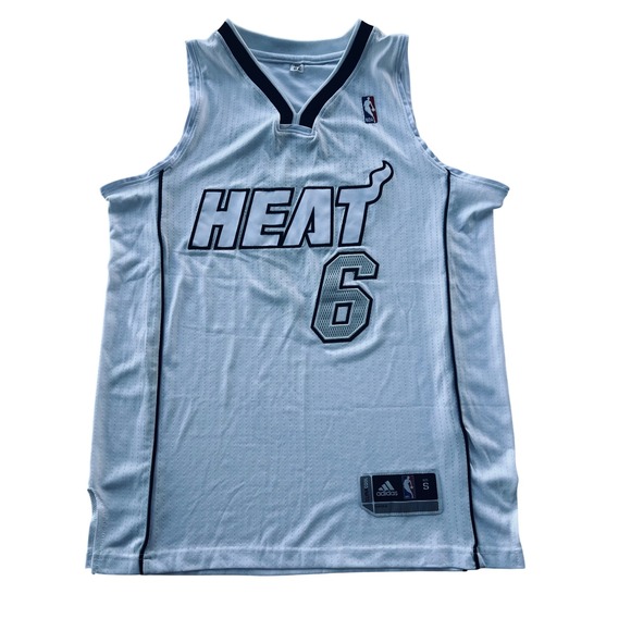 LeBron James Miami Heat #6 Jersey Adidas NBA Basketball White Hot Small S 2013 - Picture 1 of 14